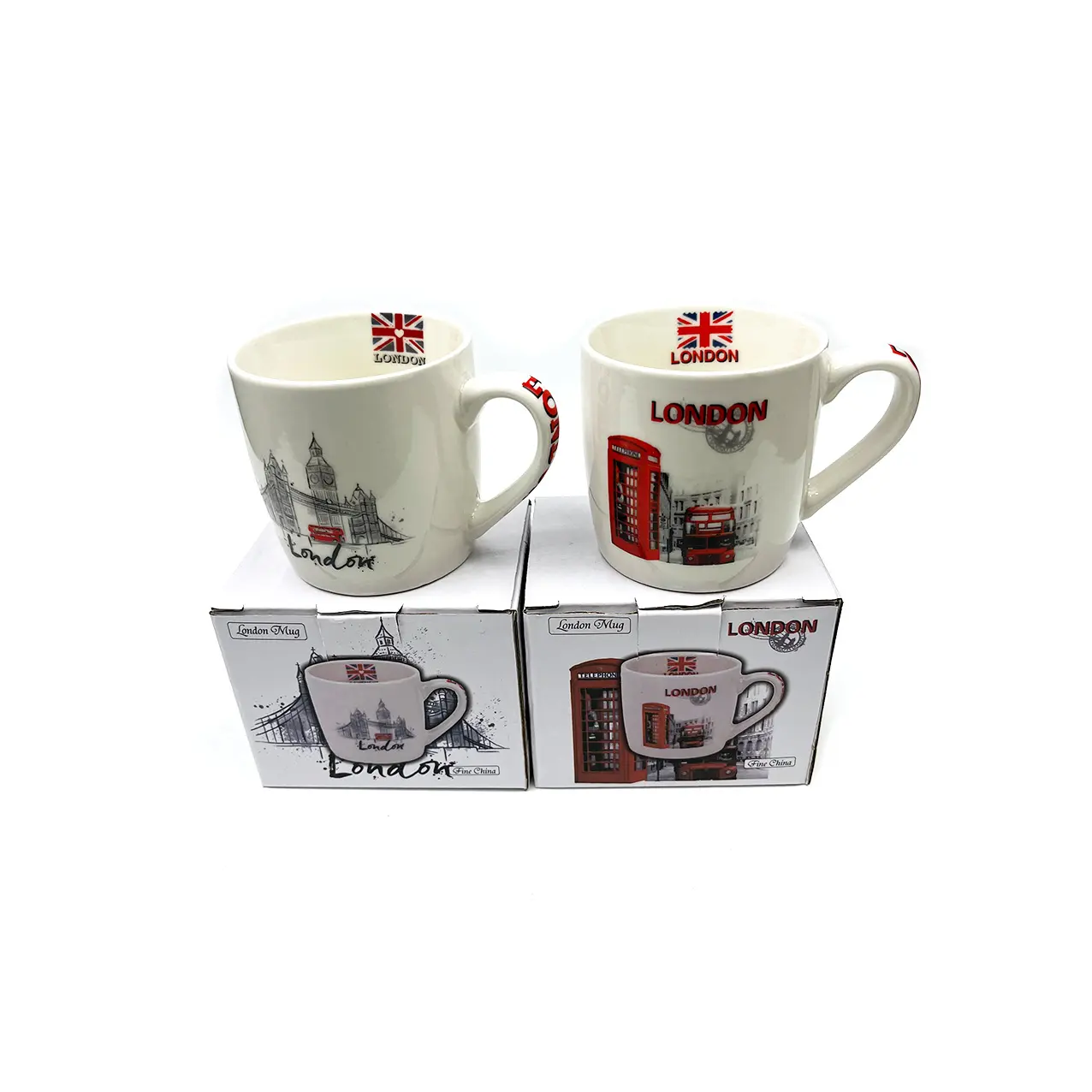 Tazas de Londres Cerámica 3D negocio regalo promocional hogar restaurante café té Taza reina Tazas de café
