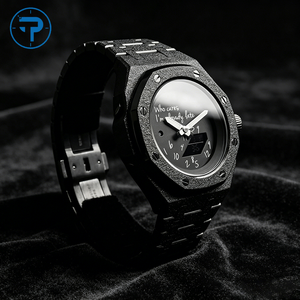 Orologio da Polso da Uomo Creativo con Slogan, Quadrante Ottagonale Satinato, Analogico Digitale, Doppio Fuso Orario, al Quarzo, Personalizzabile, per Commercio all'Ingrosso - Product Image 1