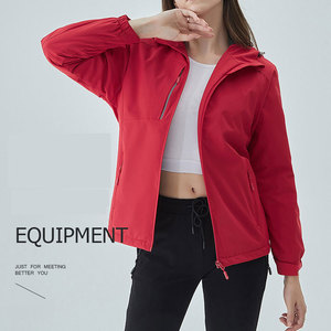 Nhà Máy Nóng Bán Mùa Đông Mềm Vỏ Áo Khoác Softshell <span class=keywords><strong>Jacket</strong></span> Crane Thể Thao Lót Lông Cừu Cho Phụ Nữ Và Nam Giới - Product Image 3