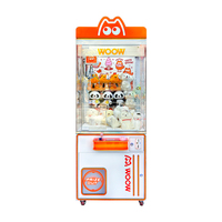 Woow Machine à griffes Orange Cat en gros, à monnayeur, jeu individuel pour centres commerciaux, salles de jeux et divertissement en intérieur