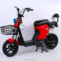 Moto électrique 500W 48V 12/20Ah, système antivol double télécommande, freins à tambour avant et arrière, pneus sous vide de 14 pouces