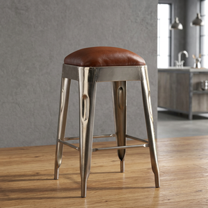 Tabouret ottoman en fer et métal, style industriel moderne, antique et vintage, avec housse amovible, pour la maison, appartement, ferme, villa, hôtel - Product Image 3
