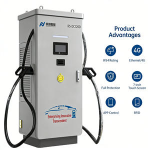 Estación de Carga Rápida para Vehículos Eléctricos de 60kW-160kW CC, Nivel 3, de Pie, para <span class=keywords><strong>Autobuses</strong></span>, Camiones y Logística - Product Image 3