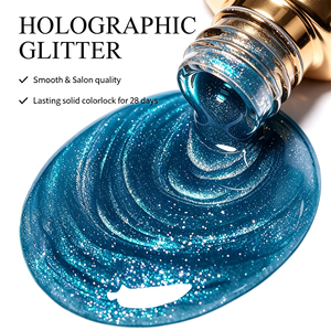 Kit de vernis à ongles gel bleu 24 couleurs très populaire, haute saturation des couleurs, gel UV effet œil de chat avec nuancier pour académie de formation en manucure - Product Image 4