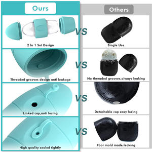 Molde de silicona para cubitos de hielo para belleza facial y terapia de frío - Bandeja reutilizable para reducción de arrugas, cuidado de la piel y alivio de lesiones - Product Image 3