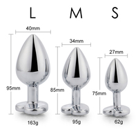 Jouets sexuels en métal, plug anal OEM ODM, jouets sexuels anaux en acier inoxydable, plug anal en forme de cœur pour le vagin, M