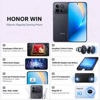 Smartphone de jeu Honor Win à succès avec Snapdragon 8 Elite Gen5 | Batterie 10000mAh Chargeur 100W | Écran de jeu de 6,83 pouces 185 Hz
