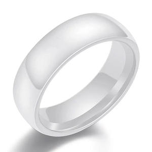 CHENG JEWELERS Bagues pour hommes en céramique blanche de 8 mm avec incrustation en aluminium anodisé <span class=keywords><strong>orange</strong></span>, bleu, vert, violet, rouge – Bandes classiques pour cadeaux - Product Image 4