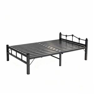 Struttura <span class=keywords><strong>letto</strong></span> pieghevole in metallo resistente salvaspazio, <span class=keywords><strong>letto</strong></span> singolo in <span class=keywords><strong>ferro</strong></span> retrò con <span class=keywords><strong>testiera</strong></span> bassa per riposo in ufficio - Product Image 6