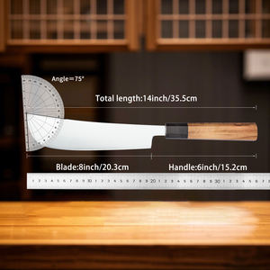 أداة مطبخ احترافية مقاومة للصدأ ومتينة بمقبض خشبي مضاد للانزلاق للاستخدام التجاري والمنزلي مصنوعة من المعدن - Product Image 3