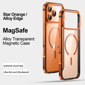 Custodia Trasparente Antiurto in Lega di Alluminio per <span class=keywords><strong>iPhone</strong></span> Serie 17, con Magneti Integrati, <span class=keywords><strong>Cover</strong></span> Magnetica Trasparente - Product Image 6