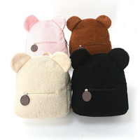 Nouvelle sacoche de rangement multi-usages pour enfants avec oreilles d'ours de dessin animé, petit sac portable pour les sorties, pochette de rangement pour jouets