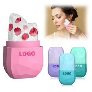 Bán buôn chăm sóc da làm mát công cụ massage tùy chỉnh màu sắc bên món quà Silicone gua SHA hình dạng băng đa chức năng Kim Cương mặt băng - Product Image 4