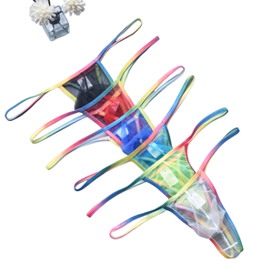 Ropa interior <span class=keywords><strong>gay</strong></span> de malla elástica alta para hombres apasionados de cintura baja transparente sensual tentación - Product Image 1