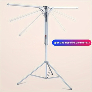 حامل ثلاثي القوائم معدني محمول قابل للطي للملابس الداخلية قابل للتعديل مع ملابس قابلة للتعديل - Product Image 4