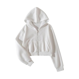 Sudadera con cremallera de gran tamaño para mujer, ropa informal de algodón pesado, sudadera OEM para hombre con bolsillo, sudadera con capucha con estampado 3D de lana - Product Image 1