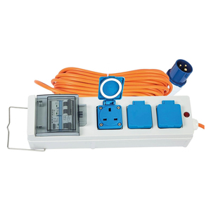 Caravan cắm trại điện thoại di động Mains Power Unit Kit với RCD & MCB,Caravan cắm trại trang web 240V 3 Way điện thoại di động Mains dẫn, 13A BS ổ cắm - Product Image 1