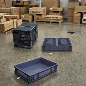 EU tiêu chuẩn biểu tượng tùy chỉnh rắn Stackable Thùng nhựa với nắp doanh thu hộp nhiệm vụ nặng nề lưu trữ Thùng Nhựa thùng - Product Image 4