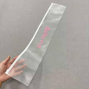 Oem/ODM tùy chỉnh tóc nhựa Ziplock túi lớn Frosted Dây Kéo Túi Tóc Giả bao bì túi bao bì tóc - Product Image 3