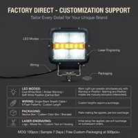 Luz de Trabajo SM202A-A de 60W para 4x4, Luz de Alta Resistencia para Camiones, Luz de Trabajo de Alta Luminosidad para Minería, 2 Años de Garantía