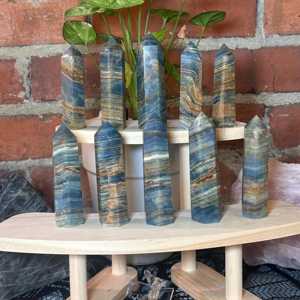 Offre Spéciale – <span class=keywords><strong>Tour</strong></span> en Cristal <span class=keywords><strong>de</strong></span> Lapis Lazuli Naturel, Pointe Obélisque en Pierre Précieuse Bleu Profond, Baguette pour Chakra <span class=keywords><strong>de</strong></span> <span class=keywords><strong>la</strong></span> Gorge - Product Image 1