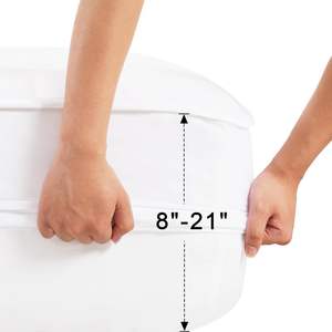 カスタマイズされた寝具通気性キルティングマットレスパッドカバー防水マットレスプロテクター - Product Image 2