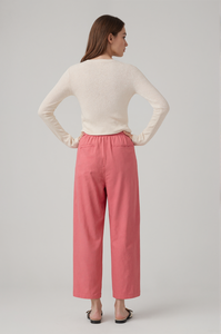 Pantalon court femmes décontracté <span class=keywords><strong>taille</strong></span> haute jambe large pantalon de salon 2025 ample léger <span class=keywords><strong>coton</strong></span> Capris avec poches - Product Image 5