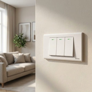 Interrupteur mural classique blanc 3 gangs 1 voie, interrupteur à bouton-poussoir pour éclairage électrique, pour usage domestique et commercial - Product Image 3