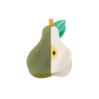 Pince à cheveux polyvalente en acétate motif pomme fraise, color block personnalisé, pour femme