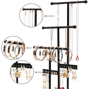 Espositore per Gioielli Nero, Supporto a Forma di <span class=keywords><strong>Albero</strong></span> per Collane, Bracciali, <span class=keywords><strong>Orecchini</strong></span> e Anelli - Product Image 3