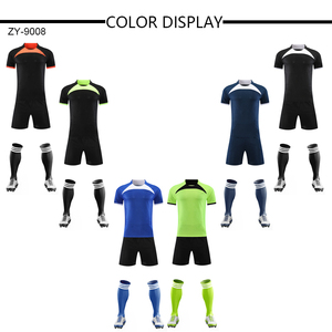 Seragam Sepak Bola Sederhana Custom, Kaos Sepak Bola Lengan Pendek Bernapas, Set Pakaian Olahraga Latihan Tim, Jersey Sepak Bola - Product Image 1
