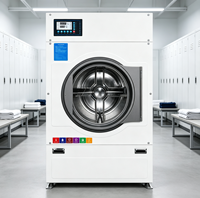 Laveuse-sécheuse commerciale en acier inoxydable 20 kg, entièrement automatique, équipement de blanchisserie industriel pour entreprise de lavage en libre-service