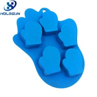 Moule en silicone 5 cavités personnalisé pour décorations de gâteaux, style Noël, Père Noël, palmier, pour bonbons, chocolats et glaçons, idéal pour la pâtisserie des fêtes