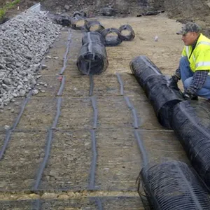 RE570 hdpe Uniaxial Geogrid factory price for bridge abutments reinforcing geogrid uniaxial mesh