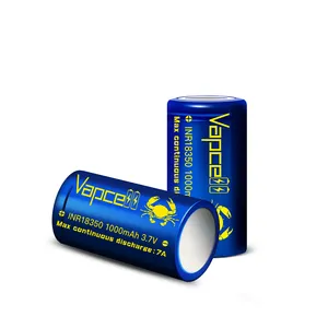 Excellente consistance haute performance bonne pour la batterie Vapcell INR18350 1000mAh 7A batteries lithium-ion rechargeables