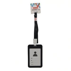 Laccetto verticale per badge ILAN da 43 cm, nero, accessorio per porta badge da lavoro - Product Image 1