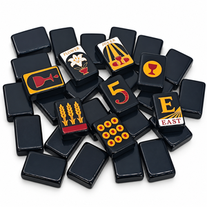 Fichas de Mahjong Americanas de Diseño, 160 Piezas Grabadas con Marcas Claras, Juego de Mahjong Rosa de Viaje para Regalo de Navidad - Product Image 4