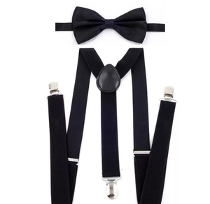 <span class=keywords><strong>Tirantes</strong></span> con Clip en Forma de <span class=keywords><strong>Y</strong></span> de Aleación con <span class=keywords><strong>Juego</strong></span> de Corbata de Moño de Color Sólido - Product Image 3