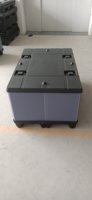 Conteneur en plastique robuste pour palettes, grande boîte pliable Gaylord pour l'industrie, en PEHD+PP, empilable