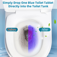 Nettoyant pour réservoir de toilettes sans frottement, comprimés nettoyants jetables pour cuvettes de toilettes