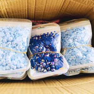 Yantuo เม็ดไข่มุกครึ่งเม็ดผสมขนาด3มม.-10มม. เม็ดไข่มุกด้านหลังแบนสำหรับตกแต่งเล็บกระเป๋าแก้ว30ก. - Product Image 5