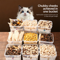 Mélange de friandises pour animaux de compagnie lyophilisées OEM, nutritif, durée de conservation de 2 ans, seau de 500 g, universel pour chats et chiens