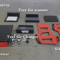 Carrito de Herramientas Multiusos LAUNCH TWT-100 con Diseño de 5 Niveles y Ruedas para Taller de Reparación de Automóviles
