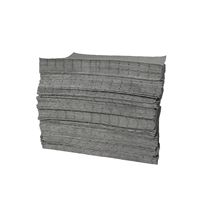 Tapis absorbant universel SAI-U gris à fossettes DMH105G, résistant aux taches, absorbe l'huile, le liquide de refroidissement, les solvants et l'eau, respectueux de l'environnement
