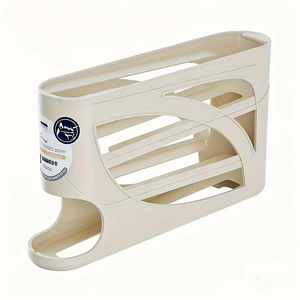 Thickened Rolling <b>Egg</b> <b>Storage</b> Box Double-Door Fridge Side Door <b>Egg</b> Rack Holder Home <b>Egg</b> Freshness Organizer Space-Saving Design - Product Image 5