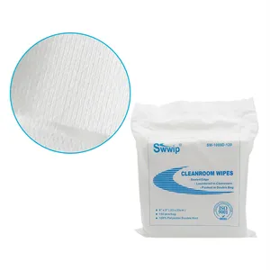 SW-1009D-120 Industrial Cleaning Laser Sealed 9"*9" 100% Polyester Wiping Cloth Cleanroom Wiper