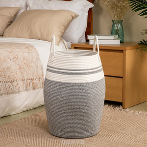 Nuovo <span class=keywords><strong>Design</strong></span> di alta qualità cesto della biancheria per uso domestico pieghevole corda cesto portaoggetti con manici per soggiorno - Product Image 5