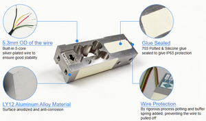 SUP5 Hochpräzise C3 Wägezelle <span class=keywords><strong>250kg</strong></span> Aluminiumlegierung IP65 OIML-Zertifiziert 6kg 8kg 15kg 20kg 35kg 50kg 100kg - Product Image 4