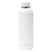 이중 벽 절연 열 캠핑 로고 디자인 휴대용 17oz/500ml 스테인레스 스틸 물병 고무 코팅 진공 플라스크