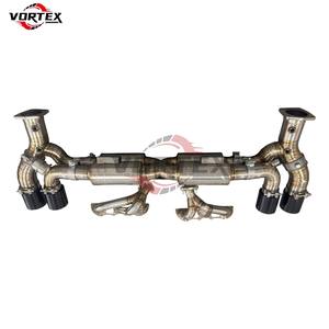 Système d'échappement Catback à soupapes en titane de grade 5 VORTEX pour Porsche 911 991.2 Turbo S, finition bleu brûlé 1,2 mm, installation facile - Product Image 4